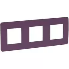 Рамка Schneider Electric NU280614 Unica Studio, лиловая/белая, 3-ная