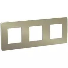 Рамка Schneider Electric NU280651 Unica Studio, бронза/бежевая, 3-ная