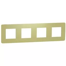Рамка Schneider Electric NU280811 4-ная зеленое яблоко/Белая