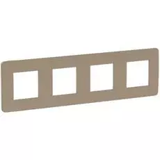 Рамка Schneider Electric NU280827 Unica Studio, песочная/бежевая, 4-ная