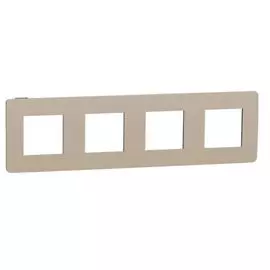Рамка Schneider Electric NU280828 4-ная песочная/антрацит