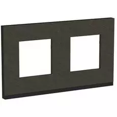 Рамка Schneider Electric NU600487 Unica Pure, камень/антрацит, 2-ная горизонтальная