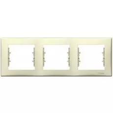 Рамка Schneider Electric SDN5800547 Sedna 3-я горизонтальная, IP20 (бежевая)