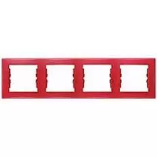 Рамка Schneider Electric SDN5800741 Sedna 4-я горизонтальная, IP20 (красная)