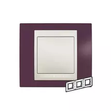 Рамка Schneider Electric Unica Хамелеон MGU6.006.572 3 поста, IP20 (гранат/бежевый) (арт. )