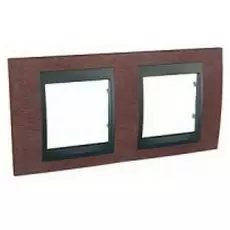 Рамка Schneider Electric Unica Top 2 поста, IP20 ( венге/графит) (арт. )
