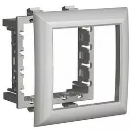 Рамка-суппорт DKC 4404912 модульная, для "In-liner Front", "In-liner Aero", башенок BUS, цвет серебристый металлик, 2 модуля, "Avanti"