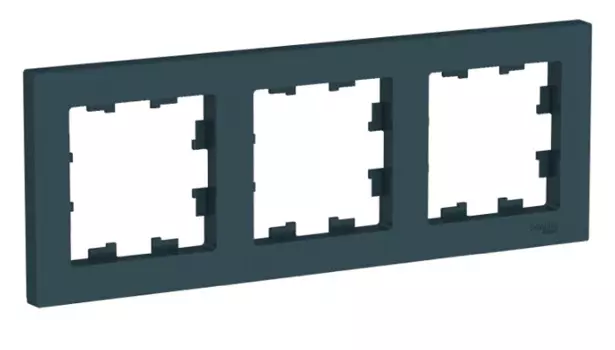 Рамка Schneider Electric ATN000803 AtlasDesign 3-ая, универсальная изумруд