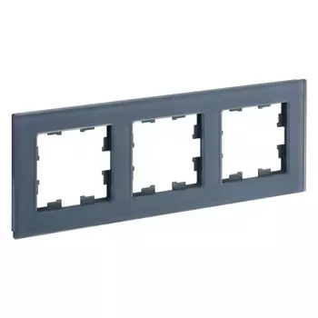 Рамка тройная IEK BR-M32-G-31-K35 BRITE РУ-3-2-Бр Стекло Маренго матовый