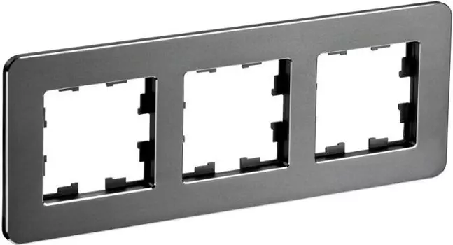 Рамка тройная IEK BR-M32-M-01-K48 BRITE РУ-3-1-Бр Металл Титан RE