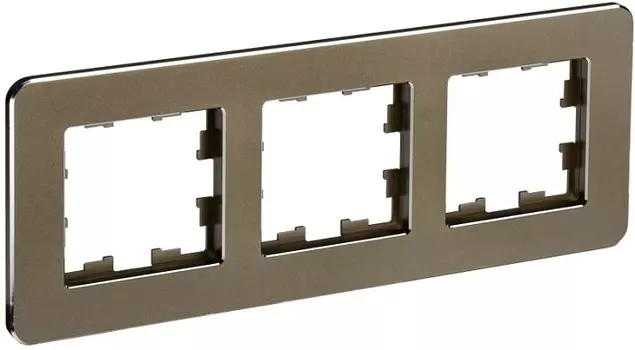 Рамка тройная IEK BR-M32-M-01-K49 BRITE РУ-3-1-Бр Металл Латунь RE