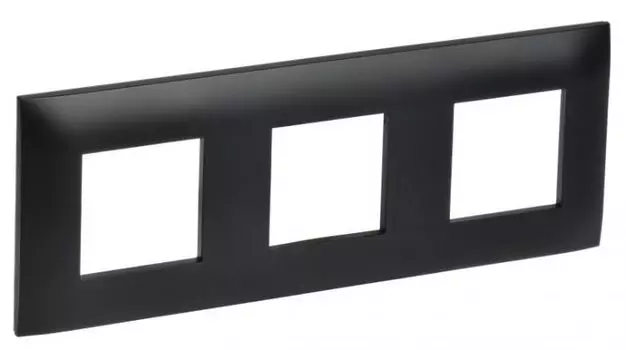 Рамка тройная IEK SK-M32-K02 SKANDY SK-F03Bl черная