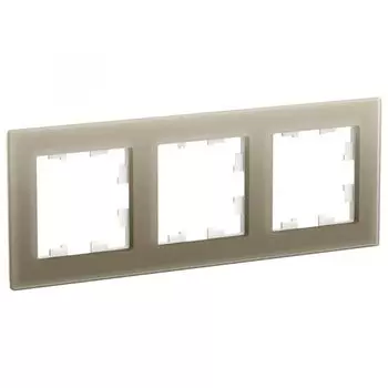 Рамка тройная Systeme Electric ATN320503 AtlasDesign NATURE Органическое стекло шампань