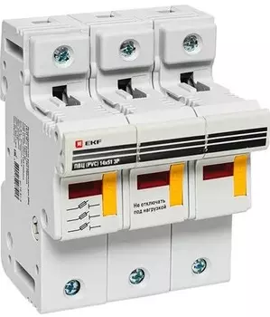 Разъединитель-предохранитель EKF pr-14-51-3 для ПВЦ 14x51 3P (с индик.)