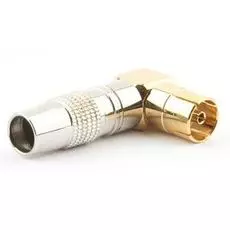 Разъем Cablexpert TVPL-08 TV (мама) позолоченный, латунь OD8.5, 90 градусов, блистер