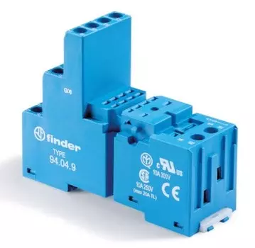 Разъем FINDER 94.04.9SMA с винтовыми клеммами (с зажимной клетью) для реле 55.32, 55.34, таймера 85.02, 85.04, применяются модули 86.00, 99.02