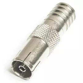 Разъем PROconnect 05-4306-7 антенный на кабель, (гнездо-TV никель под обжим)