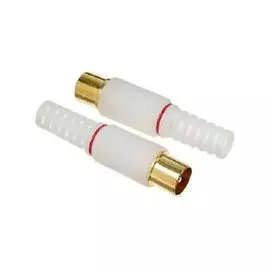 Разъем Rexant 05-2043 гнездо TV без пайки белый