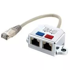 Разветвитель Cablexpert NCA-SP-02 FTP 1 порт RJ45 (T568A/T568B) -> 2 порта RJ45 10/100 BASE-T