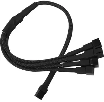 Разветвитель Nanoxia NX34A60 для вентиляторов 3-pin в 4 х 3-pin, 60 см, черный