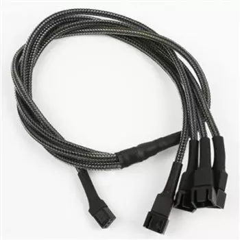 Разветвитель Nanoxia NX34A60C для вентиляторов 3-pin в 4 х 3-pin, 60 см, карбон