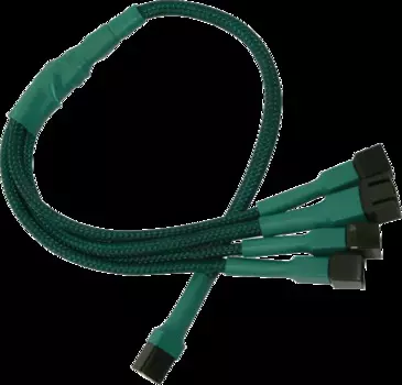 Разветвитель Nanoxia NX34A60G 3-pin в 4 х 3-pin, 60см, зеленый