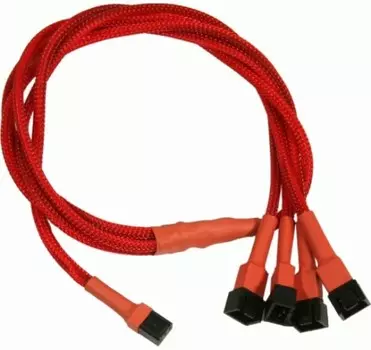 Разветвитель Nanoxia NX34A60R для вентиляторов 3-pin в 4 х 3-pin, 60 см, красный