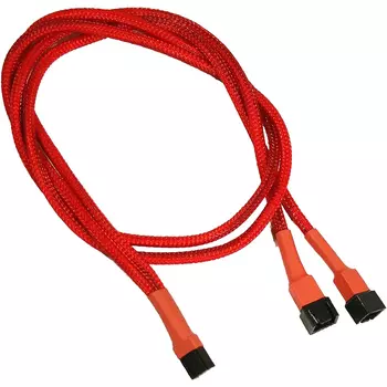 Разветвитель Nanoxia NX3PY60R 3-pin в 2 х 3-pin, 60см, красный