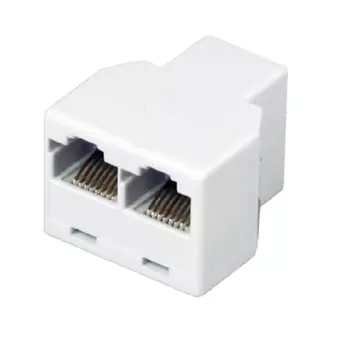 Разветвитель Rexant 06-0112-B сетевой LAN, (гнездо 8Р8С (Rj-45) - 2 гнезда 8Р8С (Rj-45))