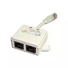 Разветвитель TWT TWT-Y-E2-U2 преобразует один 4-парный порт RJ-45 (T568A/T568B) на входе в один 2-парный порт 10/100 BASE-T и один 2-парный порт для г