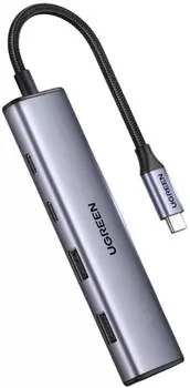 Разветвитель UGREEN CM473 15395_ 4*USB-C, серый космос