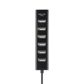 Разветвитель USB 2.0 Rexant 18-4107 USB на 7 портов черный