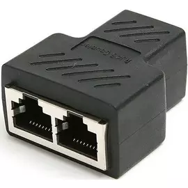 Разветвитель VCOM CT252S RJ45 8P8C (F)=>2*8P8C (F), FTP, ABS пластик, кат. 5e