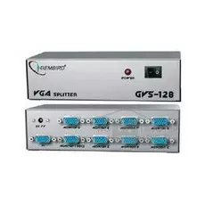 Разветвитель VGA-сигнала Gembird GVS128 HD15F/8x15F, 1 компьютер - 8 мониторов