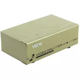 Разветвитель VGA-сигнала VCOM VDS8015 HD15F/2x15F, 1 компьютер - 2 монитора