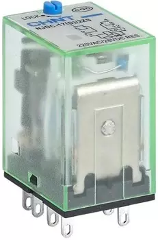 Реле промежуточное CHINT 651044 с кнопкой тестирования NJDC-17(D)/2Z 2 конт. с инд. LED 10А AC 220В