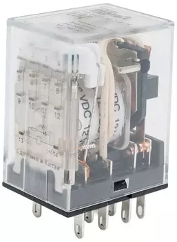Реле промежуточное DEKraft 23886DEK 4 конт. с LED инд. 5А 12В DC ПР-102