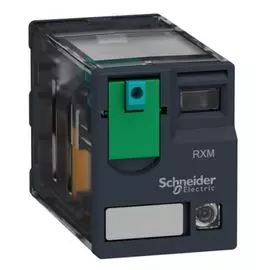 Реле Schneider Electric RXM4AB2BD промежуточное Мини 4ПК,светодиод, слаботочные контакты, 24V DC