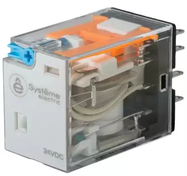 Реле Systeme Electric SXM4CB2BD 5A 4CO 24VDC тест кнопка LED