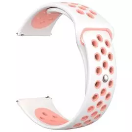 Ремешок на руку Lyambda ALIOTH DS-GS-03-22-PK силиконовый для часов 22 mm white/pink