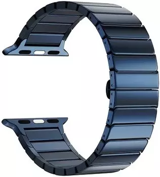 Ремешок на руку Lyambda CANOPUS DS-APG-05-44-DB из нержавеющей стали для Apple Watch 42/44/45 mm dark blue