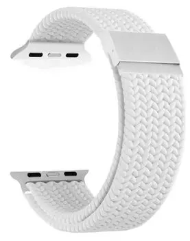 Ремешок на руку Lyambda DSN-18-40-WH плетеный нейлоновый для Apple Watch 38/40/41 mm white