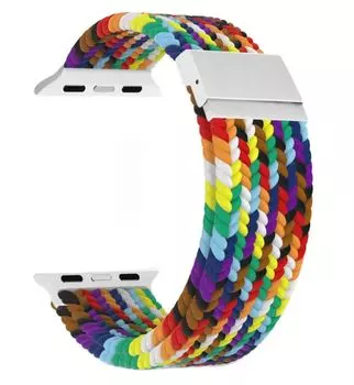 Ремешок на руку Lyambda DSN-18-44-SC плетеный нейлоновый для Apple Watch 42/44/45/49 mm seven color