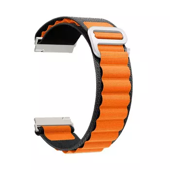 Ремешок на руку Lyambda DSN-19-22-BO петлевой нейлоновый для часов 22 mm black/orange