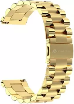 Ремешок на руку Lyambda KEID DSG-05-22-GL из нержавеющей стали для часов 22 mm gold