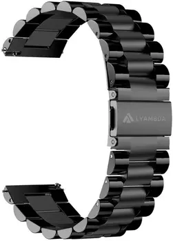 Ремешок на руку Lyambda KEID DSG-05-22-BL из нержавеющей стали для часов 22 mm black