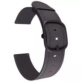 Ремешок на руку Lyambda MINKAR DSP-03-22 кожаный для часов 22 mm black