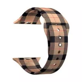 Ремешок на руку Lyambda Urban DSJ-10-54T-22 силиконовый для часов 22 mm brown plaid
