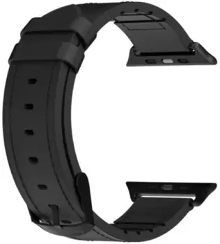Ремешок на руку SwitchEasy Hybrid GS-107-185-274-11 для Apple Watch 38-40mm, силикон/натуральная кожа, черный