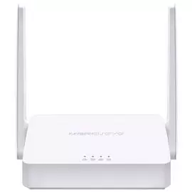 Роутер Mercusys MW302R N300, 2,4 ГГц, WAN 10/100 Мбит/с и 2*LAN 10/100 Мбит/с, 2 внешние антенны 5 дБи, IPTV, IPv6, родительский контроль, русифициров